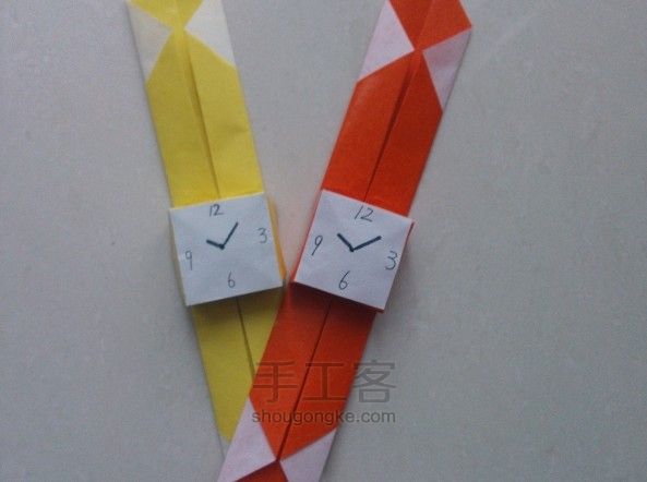 个性时尚手表折纸教程,分享自手工客:http://www.shougongke.