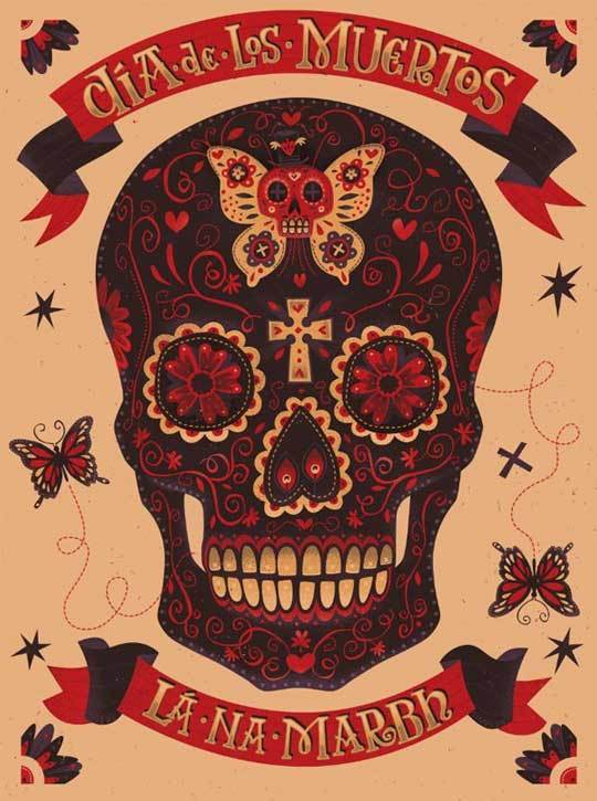 多样性的节日也可以看出,死亡符号的幽默感;这种混合意象与邪教的元素