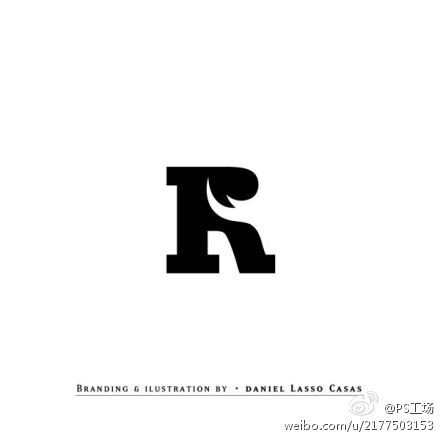 字母与动物的正负形创意.