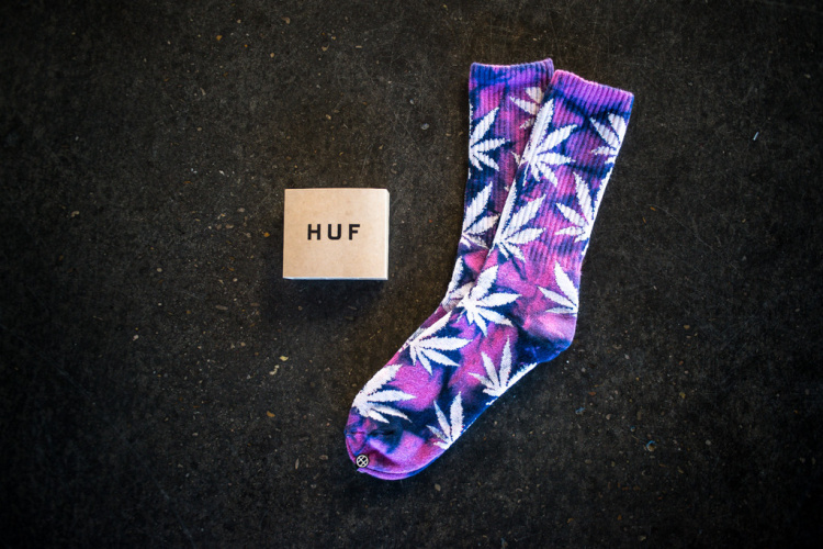 hufplantlife叶子sockstiedye漂染紫袜子