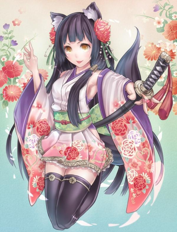 一组关于狐妖的唯美插画