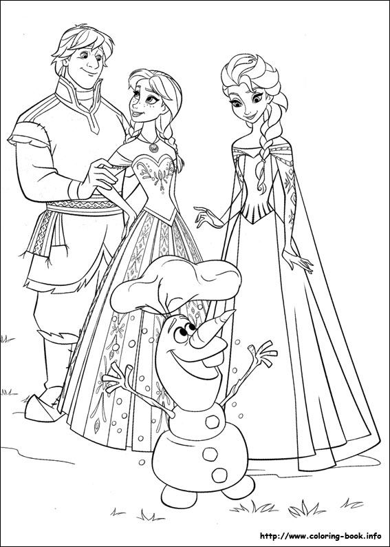 frozen coloring page