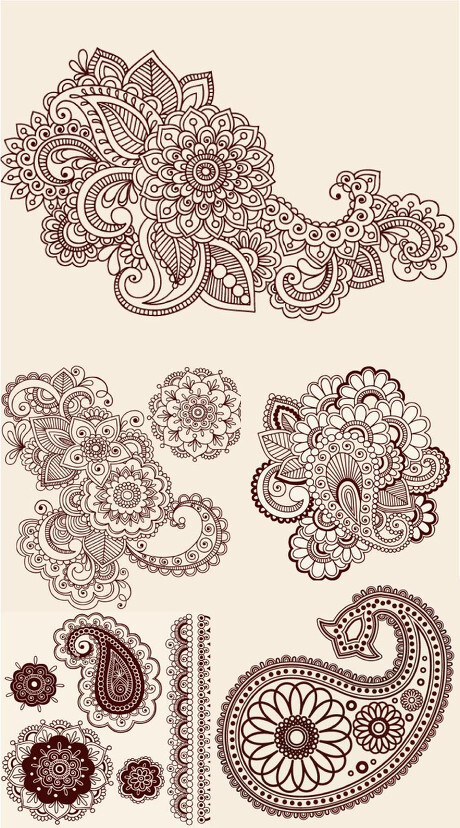 古典装饰花纹图案矢量素材-矢量-视觉中国.