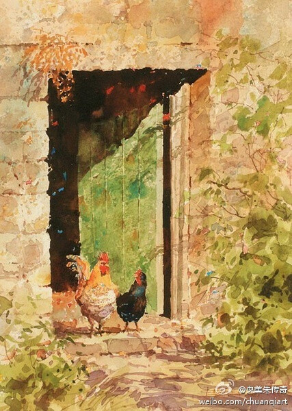 著名水彩画家:carl purcell