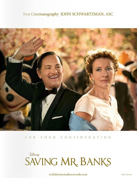 《大梦想家》 (saving mr. banks) 目标奖项:最佳摄影