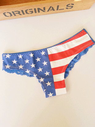 美国国旗 臀部全蕾丝内裤-堆糖,美好生活研究所