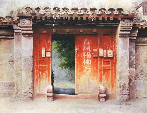 老北京水彩画