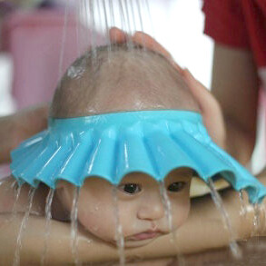 婴儿童浴帽.理发/小孩洗发帽子 9档调节