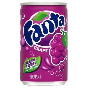 日本进口fanta芬达葡萄味汽水饮料g迷你罐