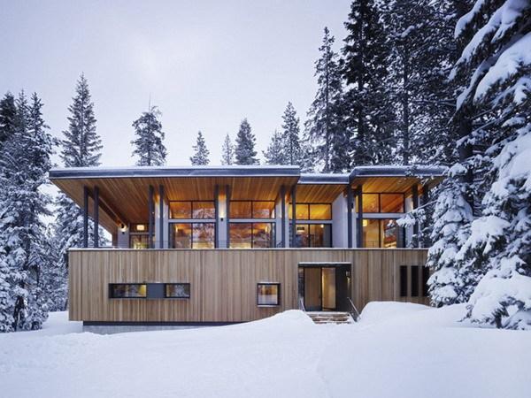 【创意建筑】雪地山间的北欧风格别墅_酷家乐