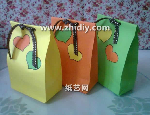 折纸礼物包装盒,折纸小礼袋的简单手工圹