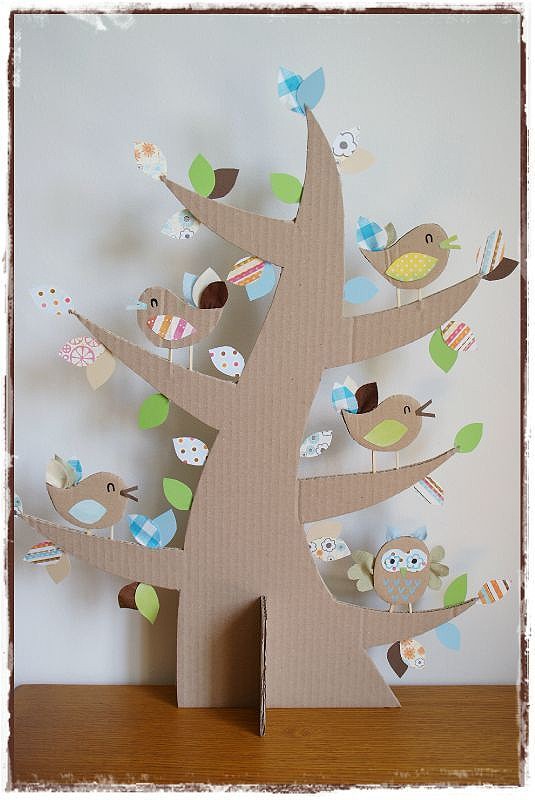 【纸板树与鸟】