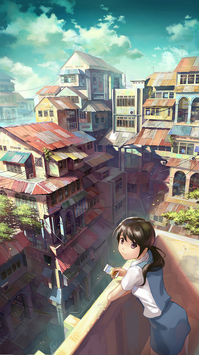 阳台上的女孩dsngiap devia.