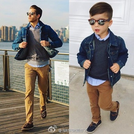 ins上爆红的一位4岁男孩,特别喜欢"偷学"各种明星style,超有范,帅到爆