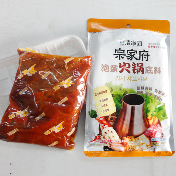 韩国料理 宗家府泡菜火锅底料500g清净园袋装泡菜火锅料 微辣