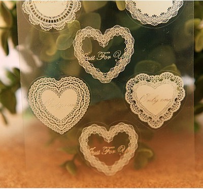 一棵会开花的树*浪漫蕾丝印花透明贴纸