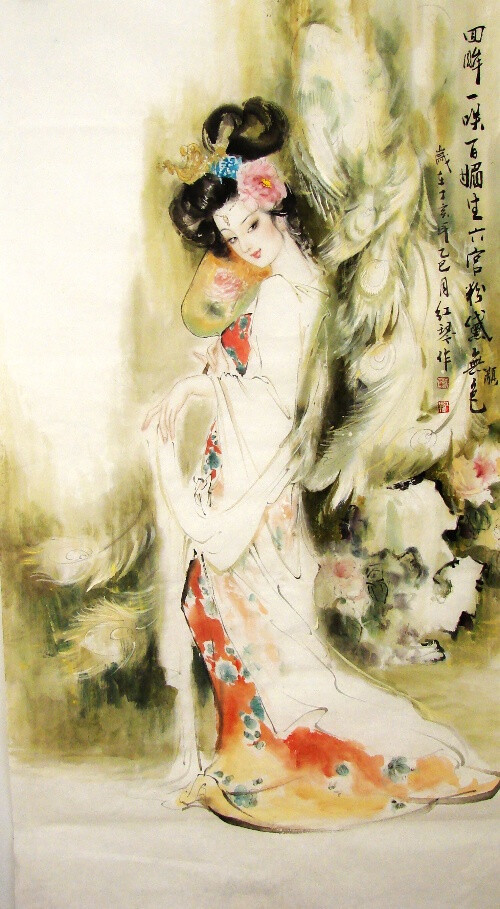 美女画家刘红琴画美女:神来之笔