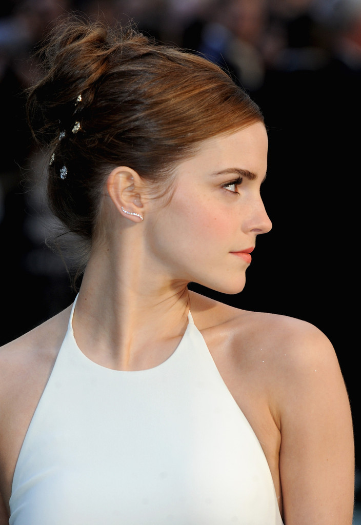 [发型发饰]hair envy of the day: emma watson"s bejeweled updo