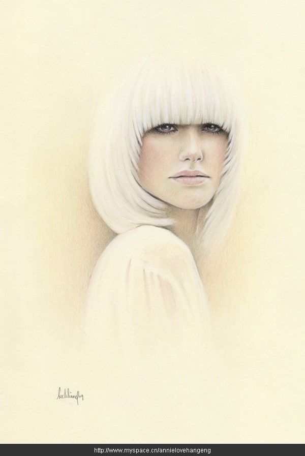 澳大利亚《bec winnel》彩色铅笔人物画选〓★ - 寂寞如烟 - 女人