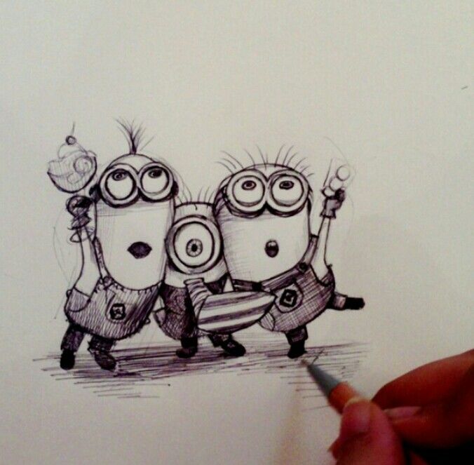 minions amazing pencil drawing