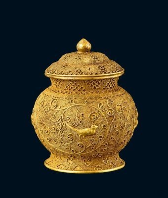 金器图片明代瓷器明代出土金器图片明代出土金器梅花纹明代金器掐丝