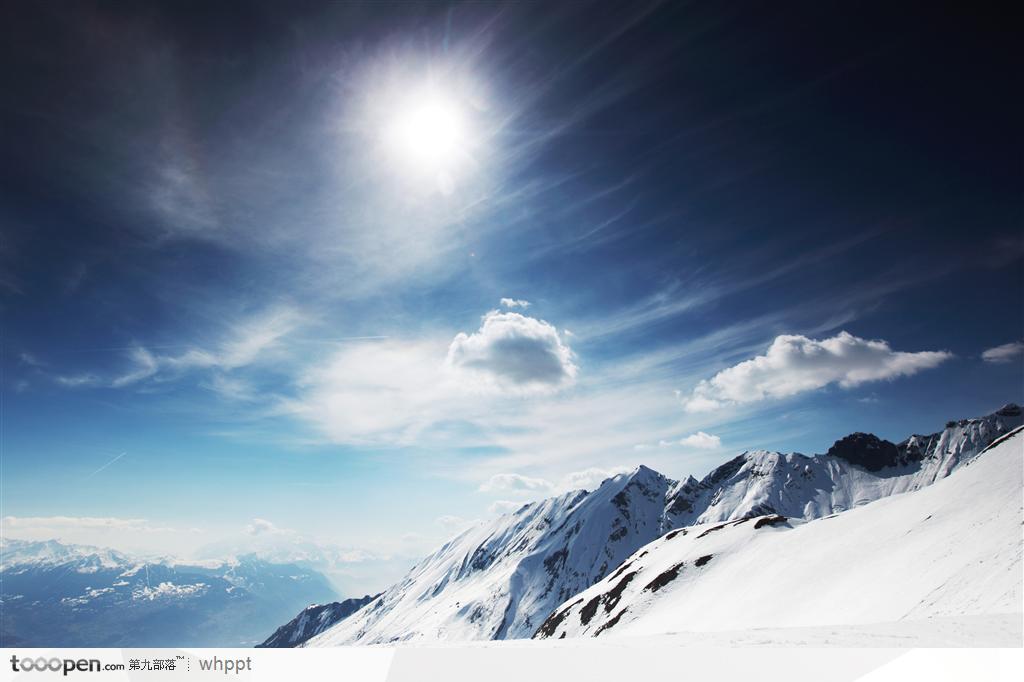 高原雪山风景摄影背景桌面壁纸图片素材