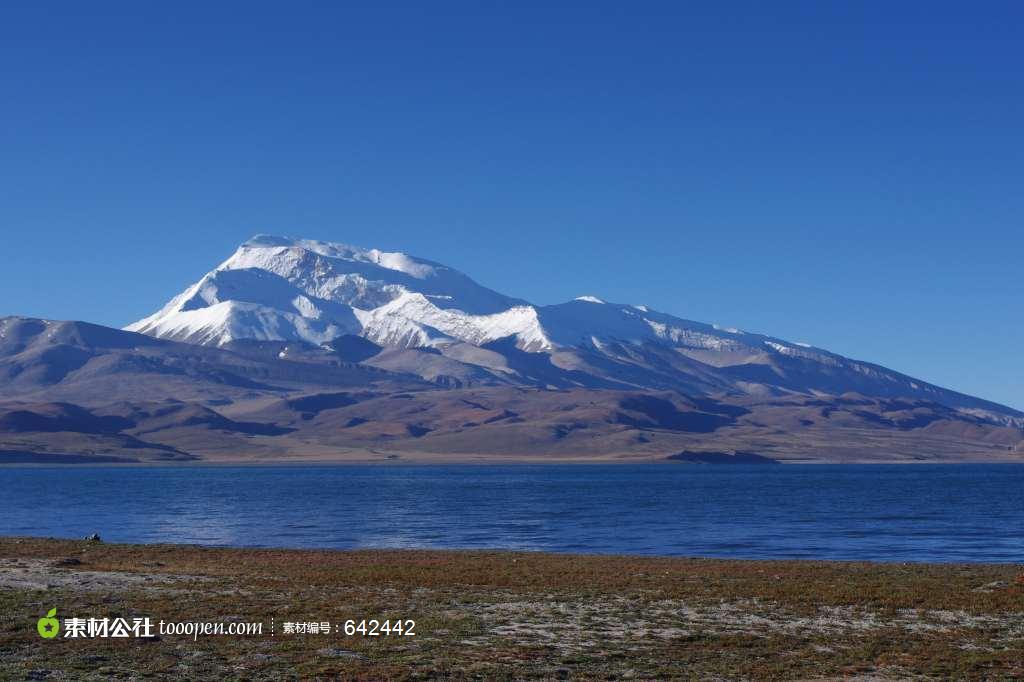 西藏阿里雪山湖泊美景高清摄影桌面壁纸图片素材