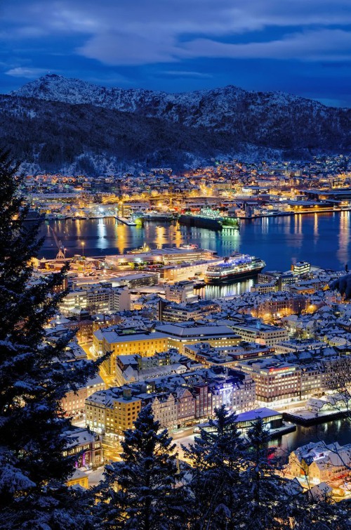 欧洲最美的十座城市。挪威卑尔根 Bergen, No