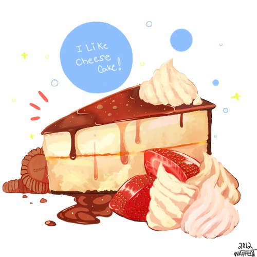 甜品 美食 手绘 插画 动漫@角落就是角滗