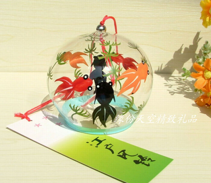 4个活动礼品毕业纪念礼物玻璃日式日本风铃和