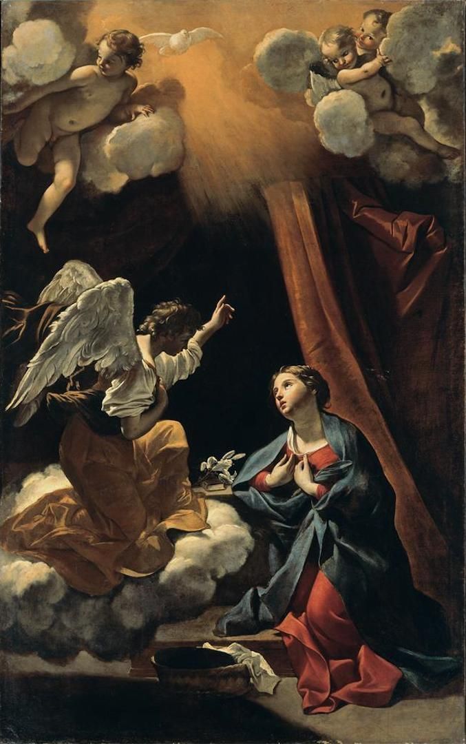 油画|the annunciation.天使告知圣母受孕.