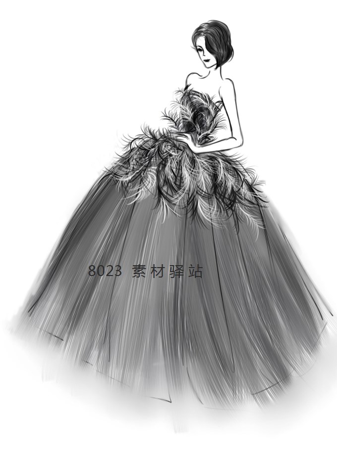 女生婚纱简笔画_婚纱简笔画(2)