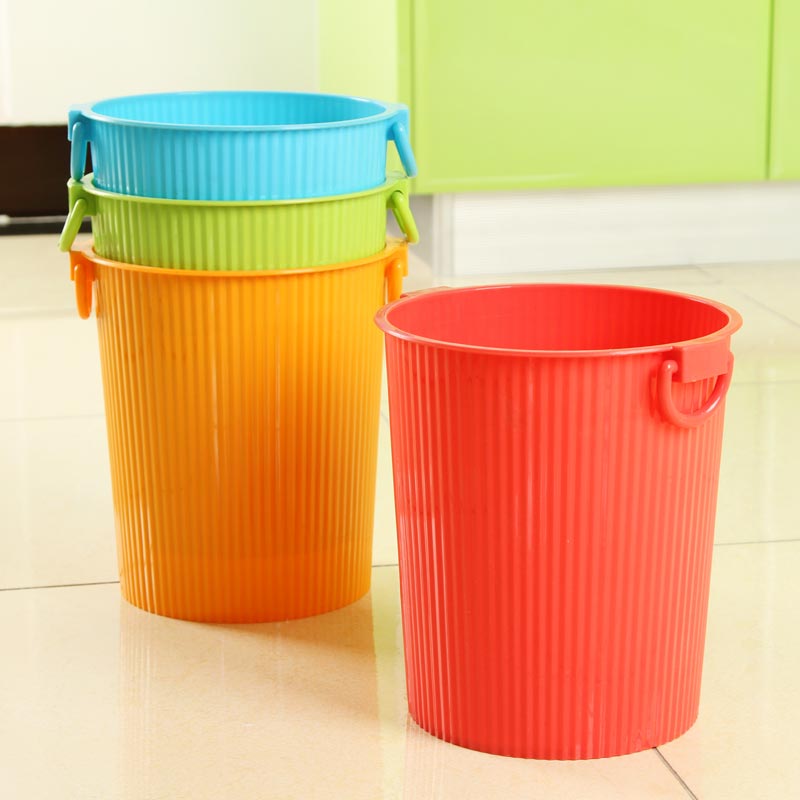 居家家 炫彩糖果色创意家用垃圾桶 时尚厨房小垃圾桶废纸篓k1783