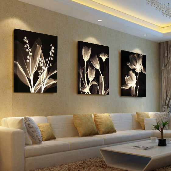 客厅装饰画现代沙发背景墙挂画简约壁画…  去看看