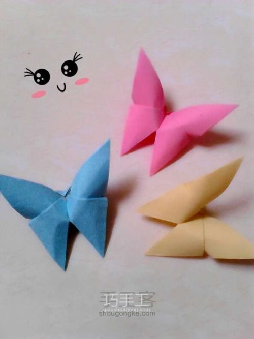 小蝴蝶折纸教程 折纸图解_手工制作,创意