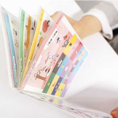 韩国小动物可爱贴纸 卡通日笔记事本装饰jet…