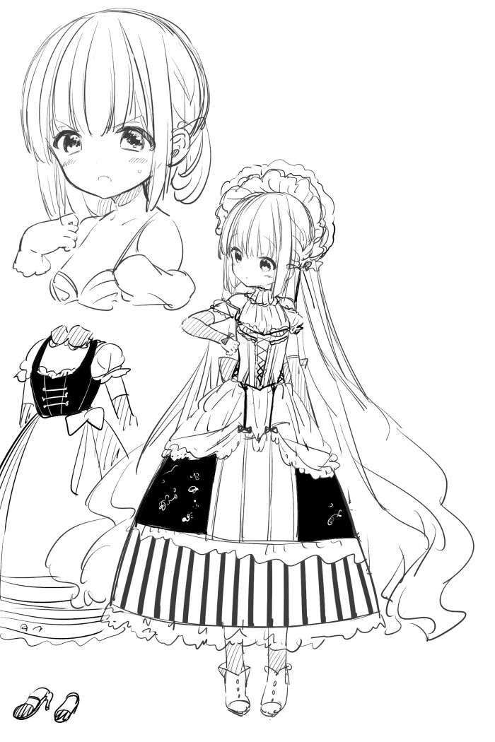 黑白线稿 二次元 少女 壁纸"qianxi丶【此乃线稿= = 好吧 虽说是线稿