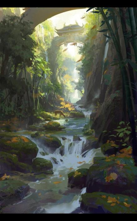 dawnpu概念场景插画作品