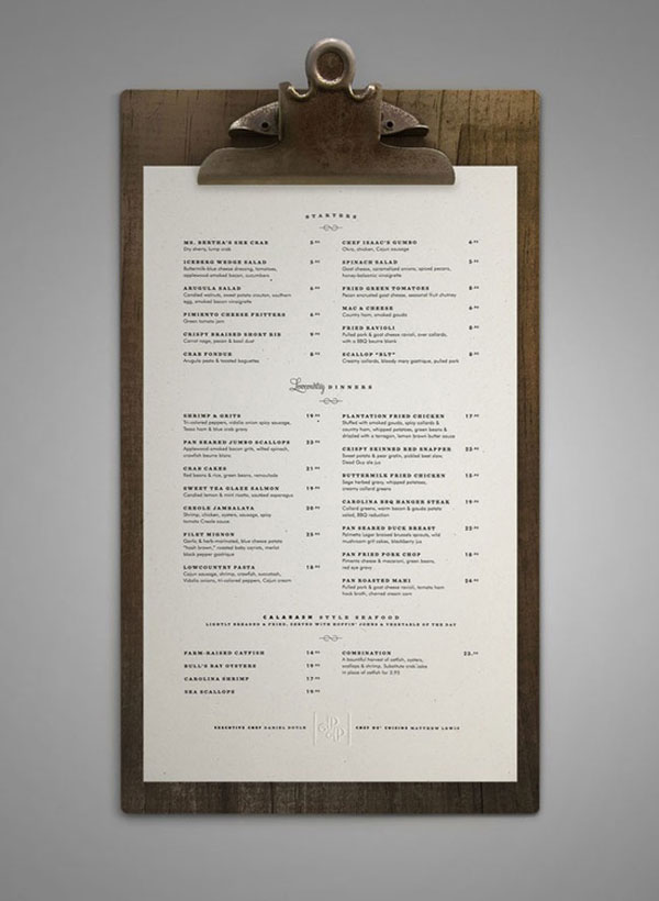 平面设计欣赏国外餐厅菜单设计欣赏