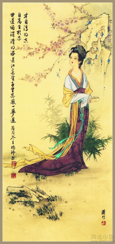 现代主义〔古典唯美〕中国女画家工笔仕女图 女画家:陈彦娥 笔名:潇竹