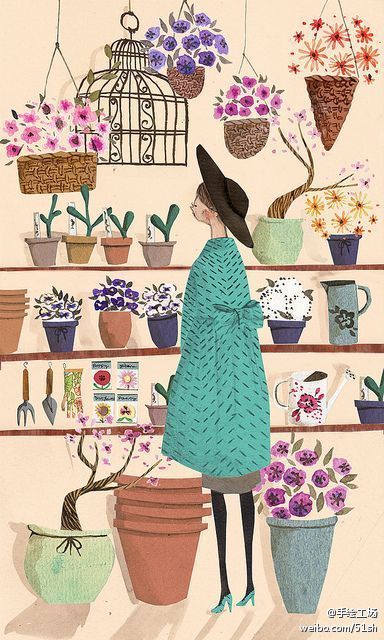来自英国插画师emma block一组很有情调的小画
