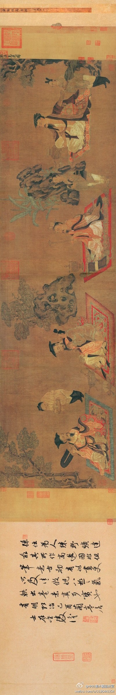 【国画1427 中国历代绘画长卷 31—唐孙位《高逸图卷,绢本设色