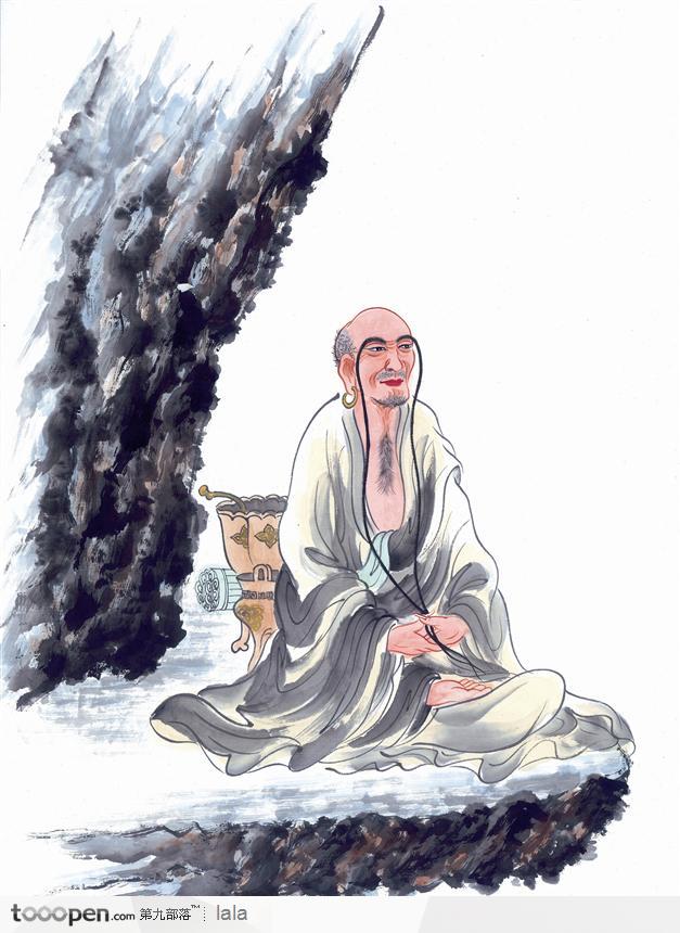 曾人打坐图