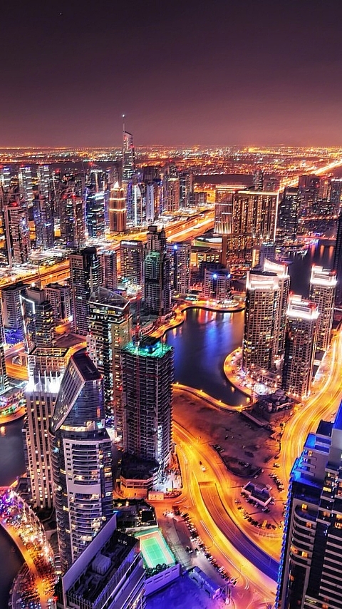 迪拜城市风景苹果手机壁纸