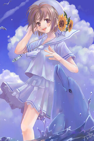 插画--文字- -动漫- 平铺 --萌物-- 卡通--人物 >→ yes_girl