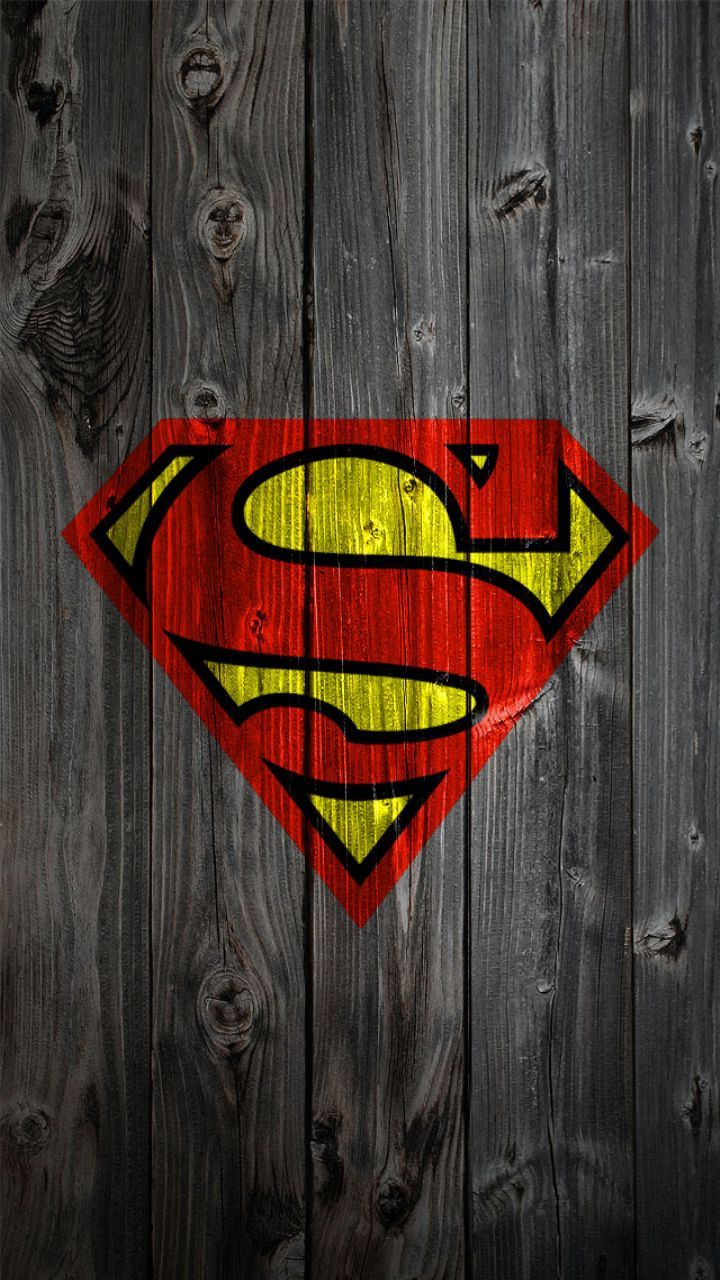 superman icon logo - wooden style iphone wallpapers @mobile9