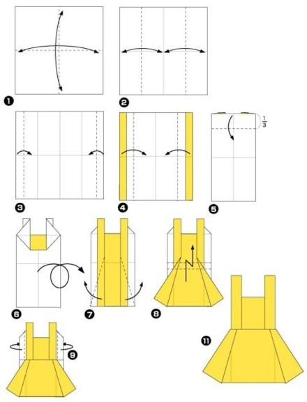 【手工达人的折纸教程:服装系列】很可爱哒衣服折纸