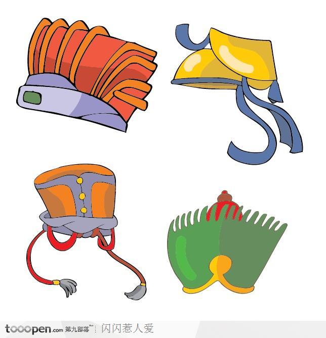 中国风古代卡通服饰-帽子