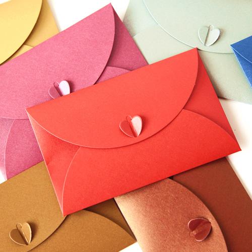 盛宴。珠光爱心叠信封 利是包红包利市 婚礼请