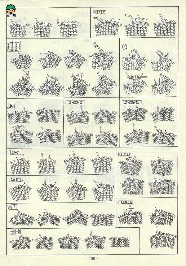 棒针基础教程棒针针法符号及图示╭★肉丁